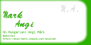 mark angi business card